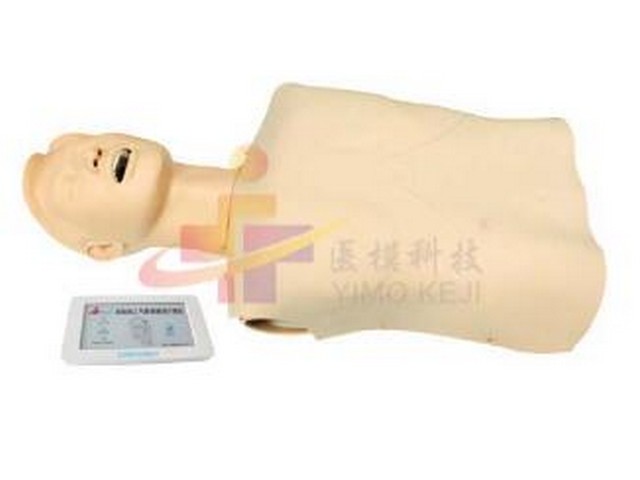 半身气管插管操作模型-带电子监测JW1058